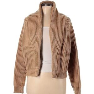 Vince Women's Camel Ribbed Cardigan
